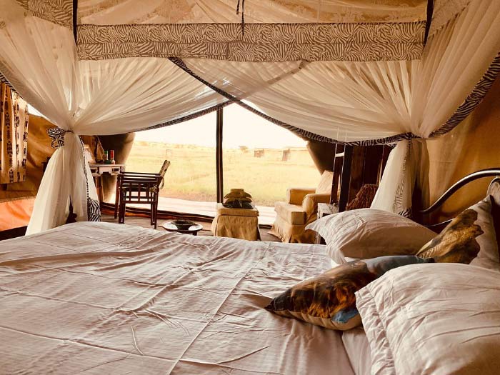 tent-exterior-view-at-Tanzania-bush-camp